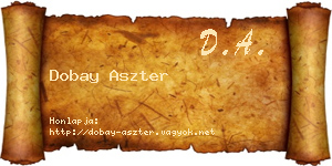 Dobay Aszter névjegykártya